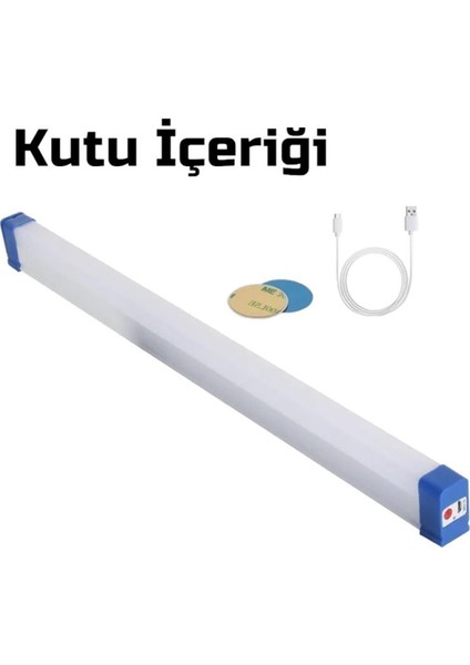 USB Şarjlı 3 Modlu Mıknatıslı Balıkçı - Kamp Feneri LED Şarjlı Işıldak 60 W 52 cm