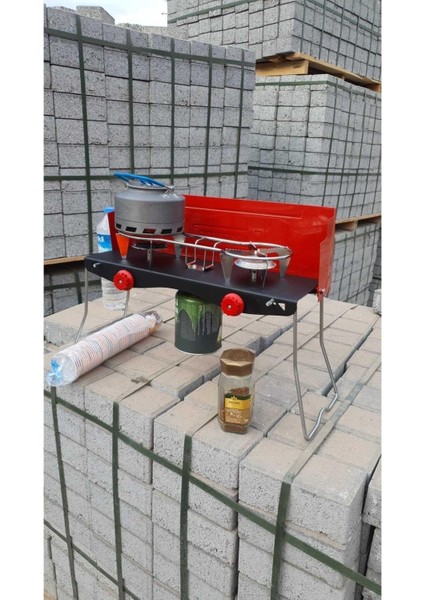 Katlanabilir Ikili Kamp Ocak (Küçük Tüp Bağlantı Aparatı Dahil) fiyatları