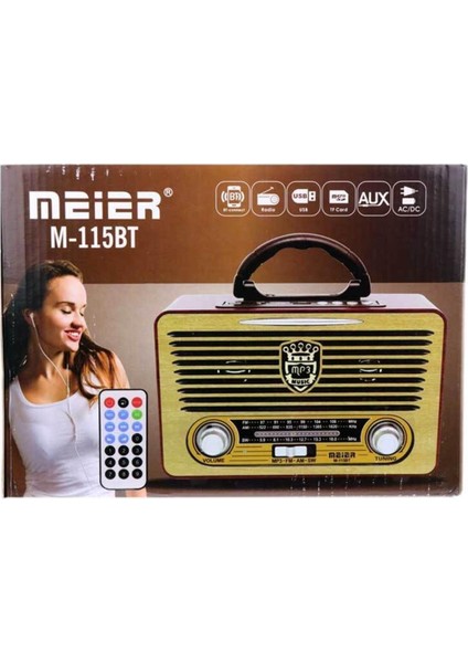 M115 Dvs USB Sd Bluetooth Nostaljik Radyo