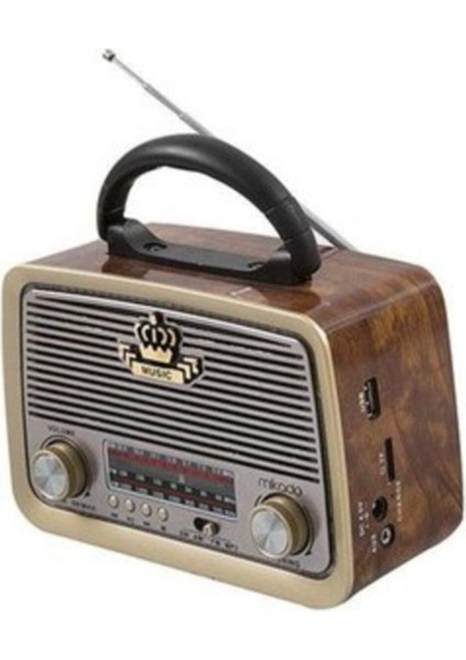 301 Ahşap/kahve Usb-Tf Bluetooth 3 Band Klasik Radyo fırsatları