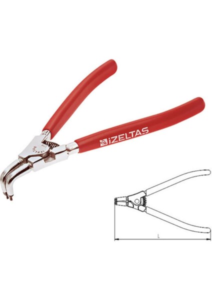 Izeltaş Dış Segman Pensesi Yaylı Eğri 275MM