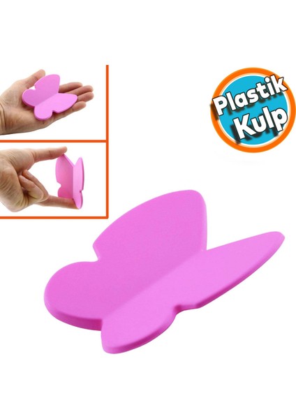 Mobilya Çekmece Dolap Kapak Kulpu Kulbu Çocuk Bebek Genç Odası Plastik Mat Pembe Kulp 32 mm