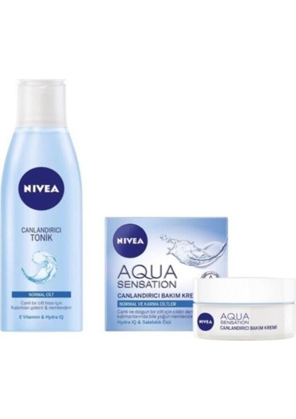 Yüz Canlandırıcı Tonik 200 ml + Aqua Sensatıon Canlandırıcı Bakım Kremi 50 ml
