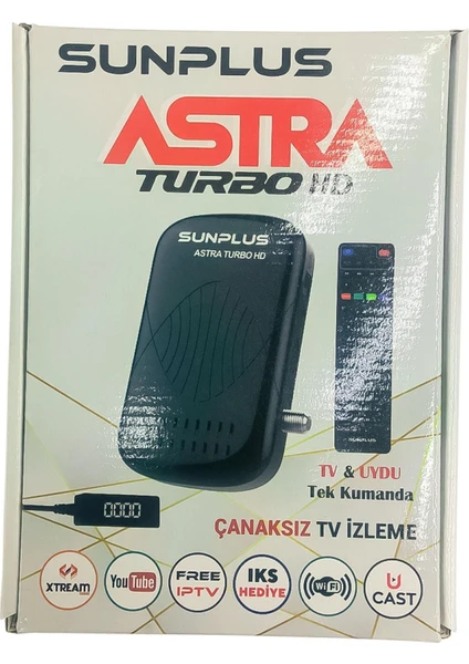 Astra Turbo Hd Full Hd Çanaksız Uydu Alıcı Akıllı Kumanda Astra Turbo