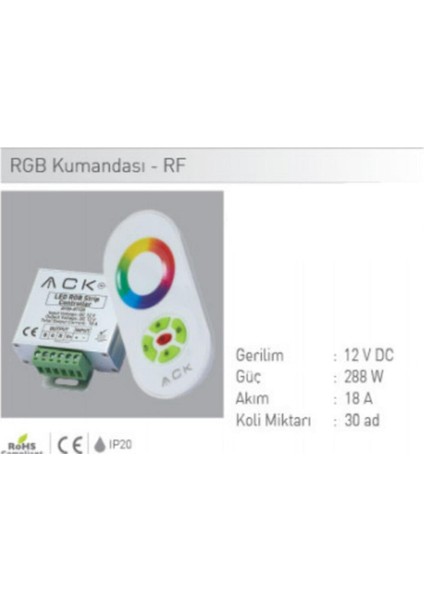 Ack Rgb Kumandası Rf