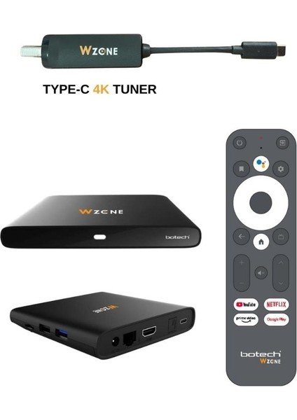 Wzone 4K Android Kutu Için Tuner Uydu Alıcısı Wzone Botech modelleri