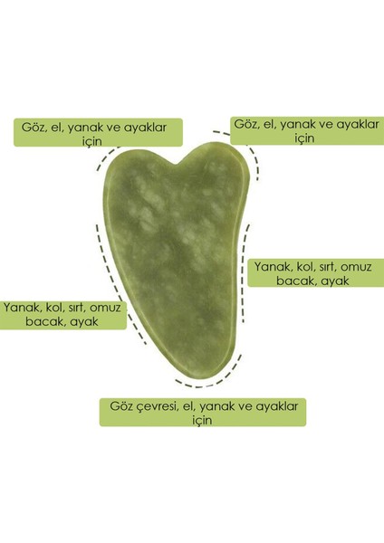 2'li Set Yeşim Taşı + Gua Sha Masaj Taşı