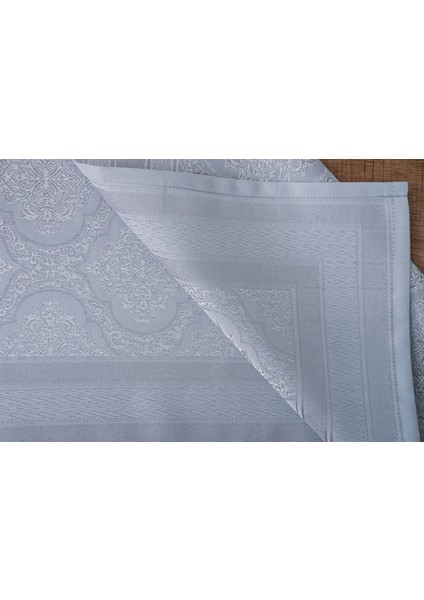 Roma Jakar Polyester Kumaş Gri Runner 45X150 CM-1476