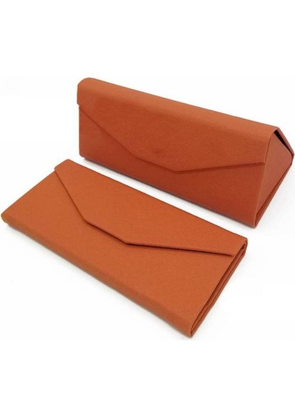 Katlanabilir Sert Deri Gözlük Kılıfı Güneş Gözlüğü Saklama Kutusu Gözlük Aksesuarları (Yurt Dışından)