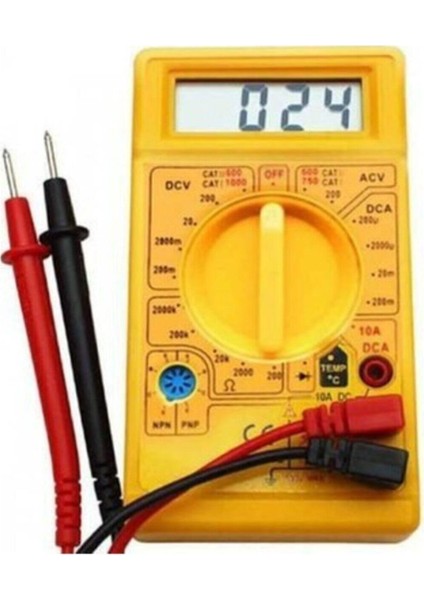 Digital Ölçü Aleti Multimeter Buzzer'li AVOMETRE(877).