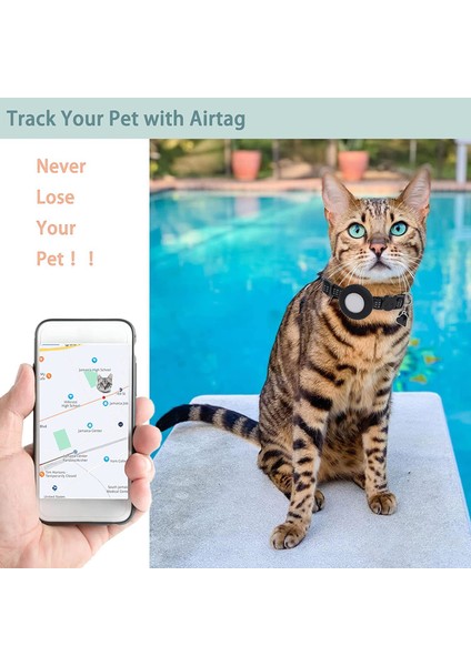 Airtag Pet Yakası Gps Izleyici Silikon Koruyucu Kapak Çan ve Kalp Şekli Kolye (Yurt Dışından)