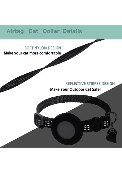 Airtag Pet Yakası Gps Izleyici Silikon Koruyucu Kapak Çan ve Kalp Şekli Kolye (Yurt Dışından)