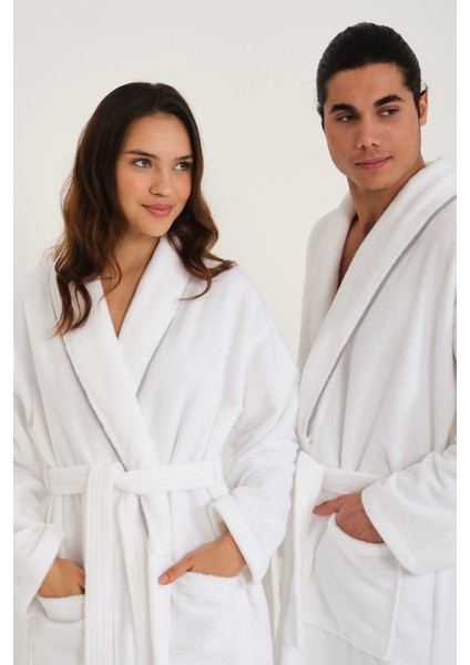Şalyaka Premium %100 Pamuk Biyeli Kadife Unisex Bornoz fırsatları