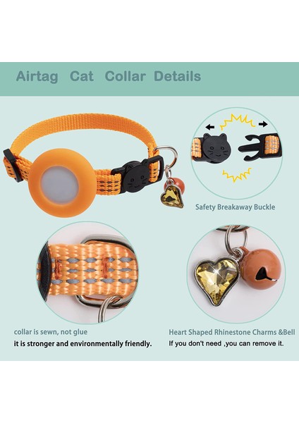Airtag Pet Yakası Gps Izleyici Silikon Koruyucu Kapak Çan ve Kalp Şekli Kolye (Yurt Dışından) fiyatları