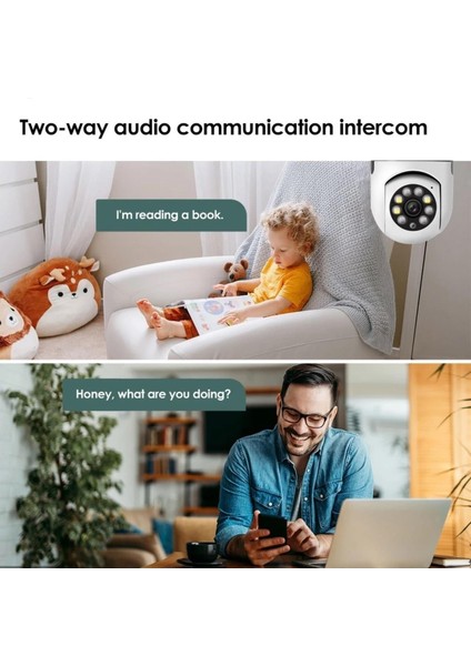 Gece Görüşlü 360 Derece LED Işık 1080P Wifi Kamera Kablosuz Panoramik Balıkgözü Ampul Kamera