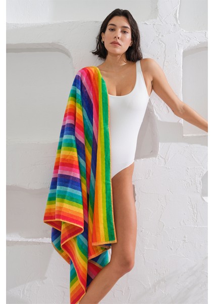 %100 Pamuk Kadife Plaj Deniz Havlusu 90X160