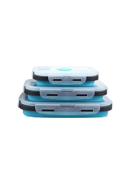 Bento Kutusu Öğle Yemeği Kutusu 350/500/800 Ml 3 Parça Set (Yurt Dışından)