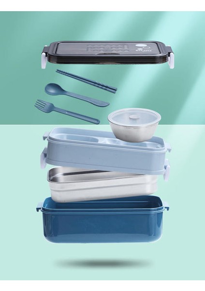 1 Adet Mavi Öğle Yemeği Kutusu (Yurt Dışından) modelleri
