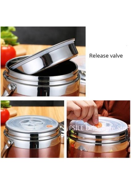 1.5 L Paslanmaz Çelik Gıda Termos Vakum Öğle Yemeği Kutusu Termo Çorbası Kavanoz Yalıtımlı Termoslar (Toplanan) (Yurt Dışından)