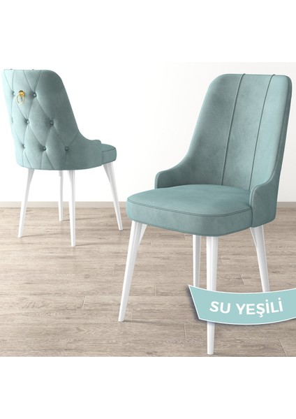 Concept Lav Serisi Sabit 80X130 Beyaz Mermer Desen Mutfak Masası Takımı 4 Sandalye Gold Halkalı modelleri