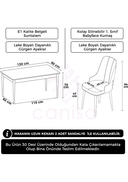 Concept Lav Serisi Sabit 80X130 Beyaz Mermer Desen Mutfak Masası Takımı 4 Sandalye Gold Halkalı fırsatları