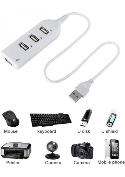 4 Port USB Çoğaltıcı Çoklayıcı Hub USB 2.0 Çoklama Pc Laptop