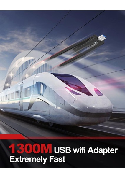 1300MBPS Dual Band USB 3.0 Kablosuz USB Wifi Adaptörü Pc Ağ Kartı fiyatları