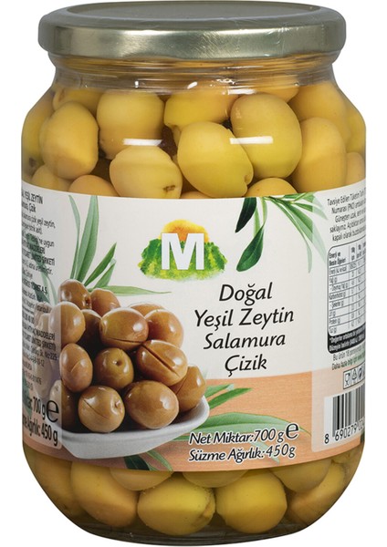 Yeşil Çizik Zeytin 291-320 Ad/kg 450 G