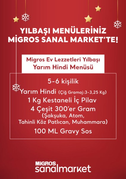 Ev Lezzetleri Yılbaşı Yarım Hindi Menüsü