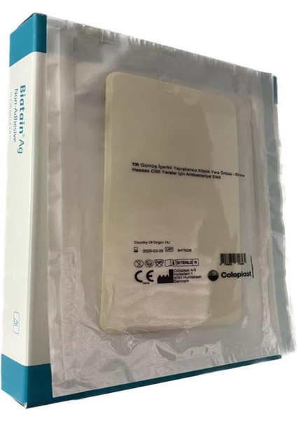 Biatain Ag+ (Gümüş) Yapışkansız Köpük Örtüsü 10X20CM 5ADET