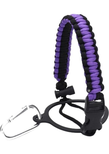 Geniş Ağız Şişesi Paracord Sap Kordon Örgülü Ip 12/18/21/24/32/40/64oz Siyah Ve Menekşe (Yurt Dışından)