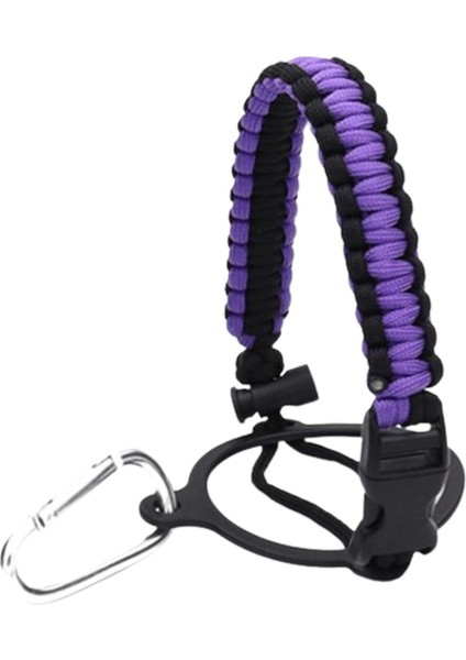 Geniş Ağız Şişesi Paracord Sap Kordon Örgülü Ip 12/18/21/24/32/40/64oz Siyah Ve Menekşe (Yurt Dışından)