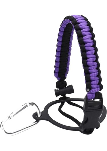 Geniş Ağız Şişesi Paracord Sap Kordon Örgülü Ip 12/18/21/24/32/40/64oz Siyah Ve Menekşe (Yurt Dışından)