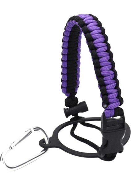 Geniş Ağız Şişesi Paracord Sap Kordon Örgülü Ip 12/18/21/24/32/40/64oz Siyah Ve Menekşe (Yurt Dışından)