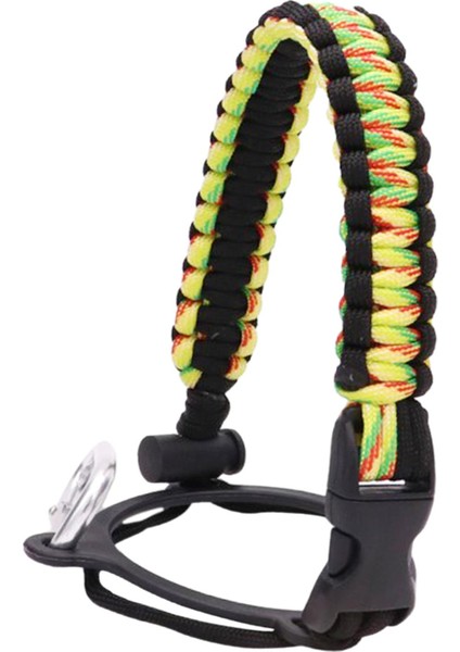 Geniş Ağız Şişesi Paracord Sap Kordon Örgülü Ip 12/18/21/24/32/40/64oz Siyah Sarı (Yurt Dışından)