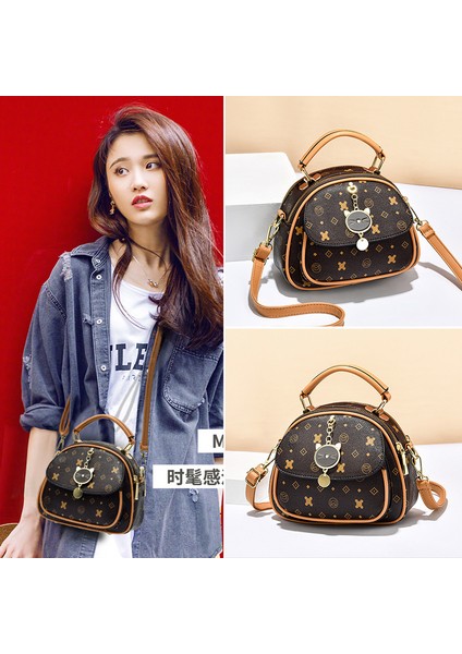 Küçük Yuvarlak Çanta Kadın Zincir Çanta Baskılı Tek Omuz Çapraz Çanta (Yurt Dışından) fırsatları