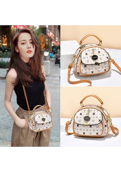 Küçük Yuvarlak Çanta Kadın Zincir Çanta Baskılı Tek Omuz Çapraz Çanta (Yurt Dışından) indirimleri