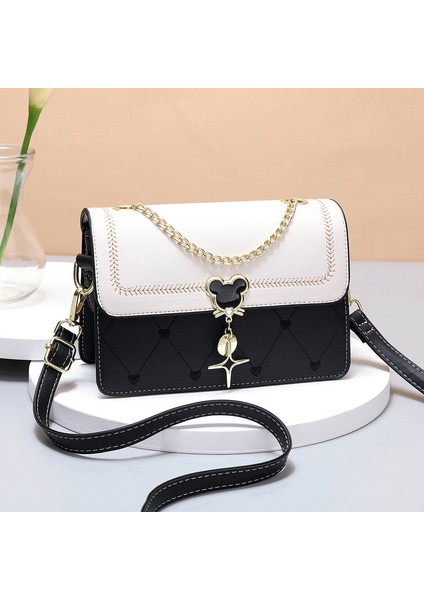 Kadın Moda Tek Omuzlu Kadın Çapraz Çapraz Çanta Küçük Kare Çanta (Yurt Dışından)