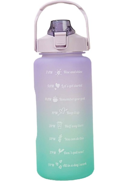 Motivasyonel Su Şişesi Su Jug 2000ml Saldırı Gym Egzersiz Bisiklet Menekşe Için Sızdır (Yurt Dışından) fırsatları