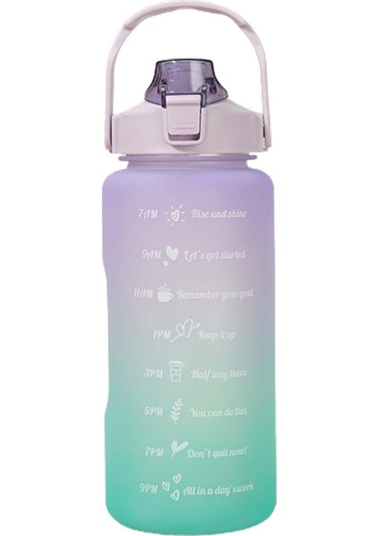 Motivasyonel Su Şişesi Su Jug 2000ml Saldırı Gym Egzersiz Bisiklet Menekşe Için Sızdır (Yurt Dışından) indirimleri