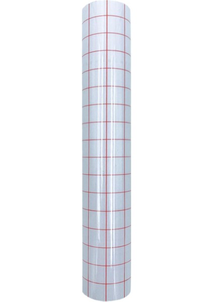 Temiz Vinil Transfer Bandı Rulosu 12 ”X 5 Ft W/ Izgara Duvarlar Zanaat Sanat Kapıları Kırmızı (Yurt Dışından)