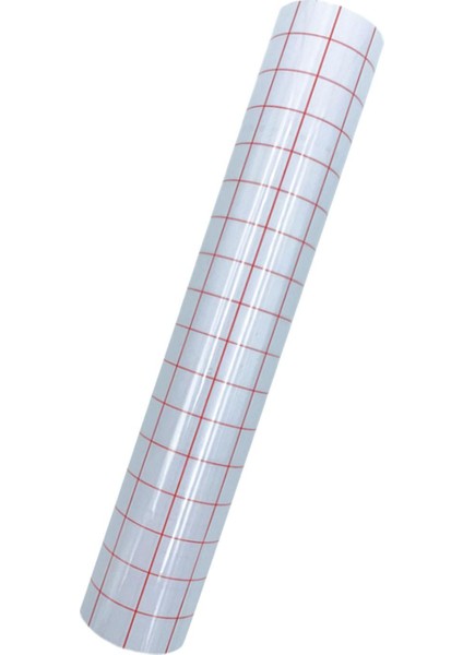 Temiz Vinil Transfer Bandı Rulosu 12 ”X 5 Ft W/ Izgara Duvarlar Zanaat Sanat Kapıları Kırmızı (Yurt Dışından)