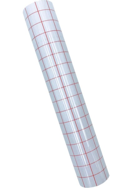 Temiz Vinil Transfer Bandı Rulosu 12 ”X 5 Ft W/ Izgara Duvarlar Zanaat Sanat Kapıları Kırmızı (Yurt Dışından)