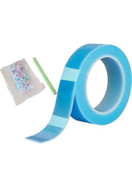 Çift Taraflı Bant Çıkarılabilir Nano Montaj Bandı Üfleme Kabarcıkları Duvarlar Için Dekor Diy 1mmx3cmx3m Mavi (Yurt Dışından)
