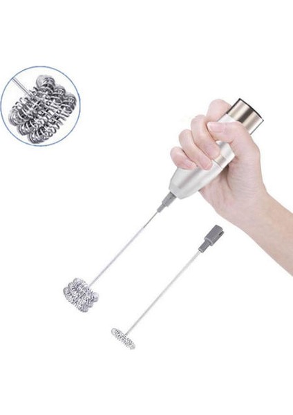 Güçlü Elektrikli Süt Frother Süt Frother Elektrikli Süt Foamer Paslanmaz Çelik Çırpma Kafası Cappuccinos Kahve (Yurt Dışından)