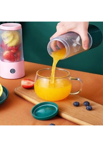 Mini Taşınabilir Elektrikli Meyve Usb Şarj Edilebilir Meyve Sıkacağı Kablosuz Smoothie Maker Blender Makinesi (Yurt Dışından)