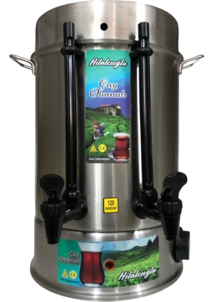 Hilalcioğlu 120 Bardak Çay Makinesi Çay Otomatı Hilalcıoğlu Çelik 13 Litre