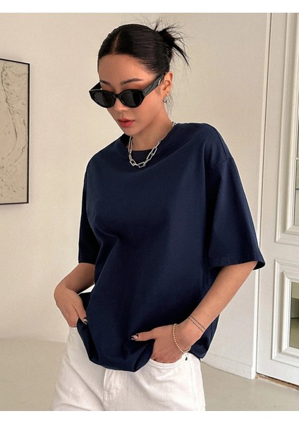 Kadın Kind Hearted Baskılı Oversize T-Shirt modelleri