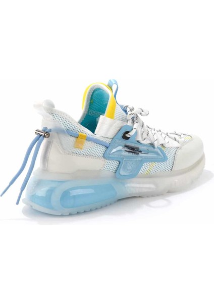 Beyaz Mavi File Erkek Sneaker E01185056722