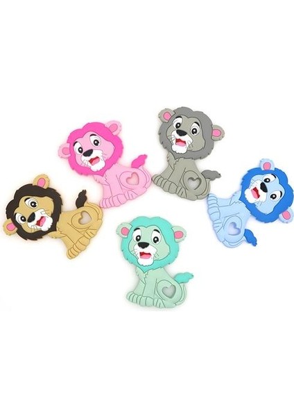 10 Adet Aslan Silikon Bebek Diş Kaşıyıcı Kemirgen Bebek Diş Çıkarma Oyuncaklar Çiğnenebilir Hayvan Şekli Bebek Ürünleri Hemşirelik | Bebek Dişlikleri (Renk Karışımı) (Yurt Dışından)